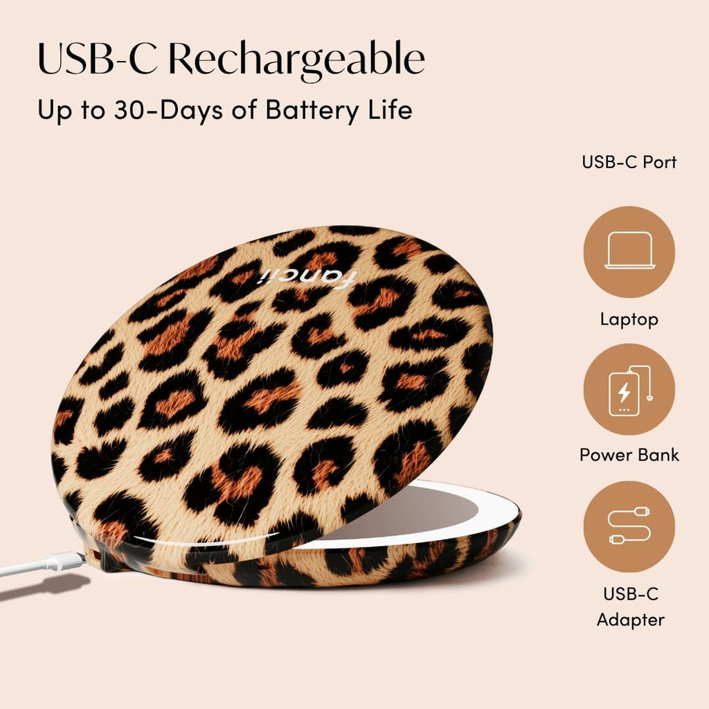 Taylor LED Compact Mirror | Cheetah Chic